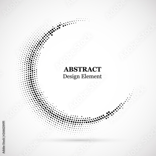 Halftone dotted background circularly distributed. Halftone effect vector pat...