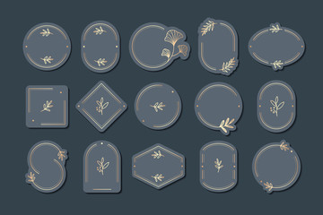 Canvas Print - Minimal botanical badge design