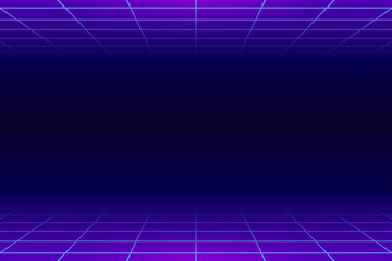 Wall Mural - neon grid background