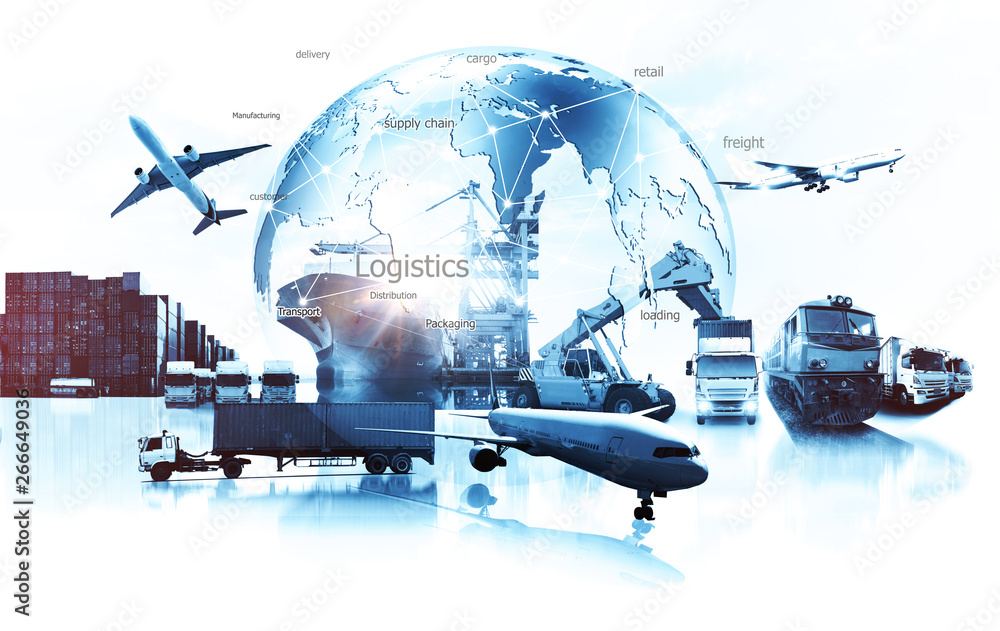 Global business of Container Cargo freight train for Business logistics ...