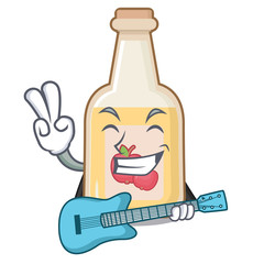 Sticker - With guitar apple cider in the character shape