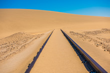 Railway Tracks After Sand Storm, Namibia