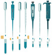 vector illustration. set of different pipettes