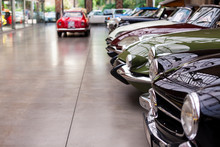 Close-up Of Headlights Of Luxurious Vintage Vehicle