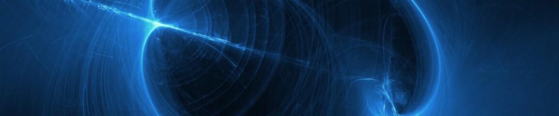 Wall Mural - blue glow wave. lighting effect abstract background