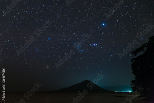 Orion Constellation Starry Sky Stars Over Gunung Api Volcanic Island Glowing In Tropical Night Indonesia Banda Islands Moluccas Maluku Buy This Stock Photo And Explore Similar Images At Adobe Stock fotolia com
