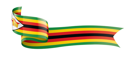 Zimbabwe flag, vector illustration on a white background