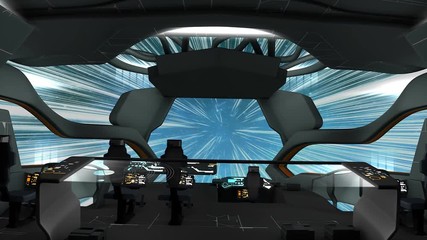 sci-fi spaceship light speed travel.