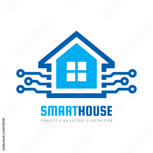 Smart House Logo Design Template Build Vector Sign Home Digital Electronic Technology Icon Buy This Stock Vector And Explore Similar Vectors At Adobe Stock Adobe Stock