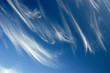 Ciel bleu et nuages cirrus chevelus