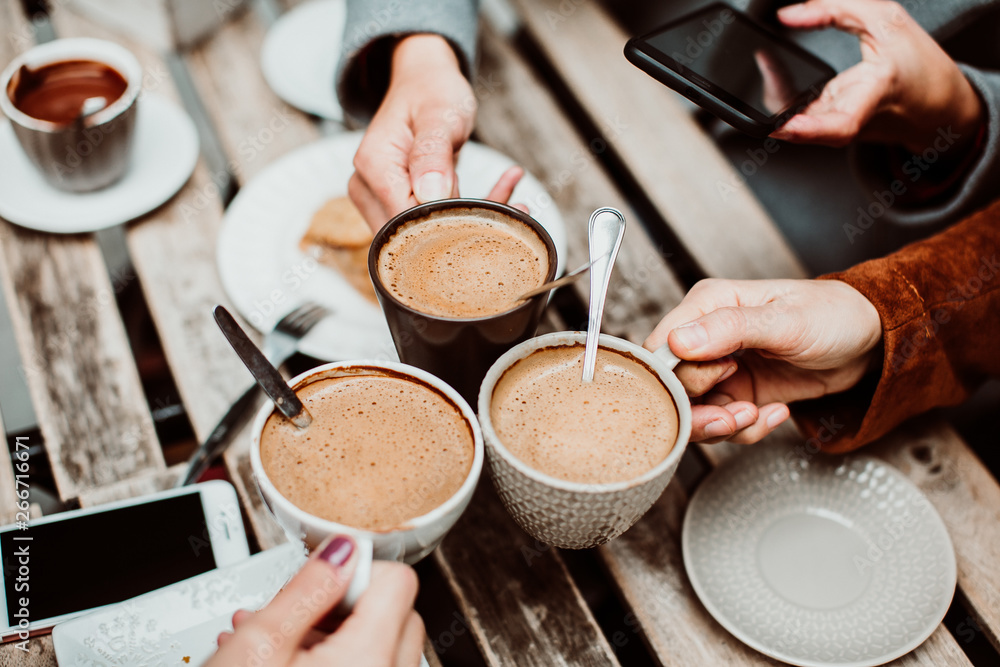 friends drinking coffee images