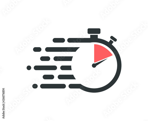 Fotografía Fast stopwatch icon. Service delivery logo.