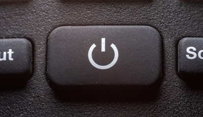 power button on black background