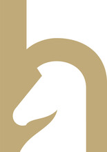 H Letter Horse Logo Design