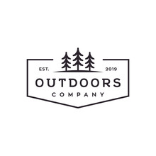 Outdoor Tree Vector Logo Design