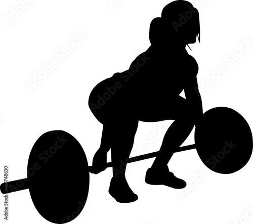 Weightlifting Women 3 isolated vector silhouette - Buy this stock vector and explore similar ...
