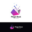 colorful open book logo designs, education logo designs concept