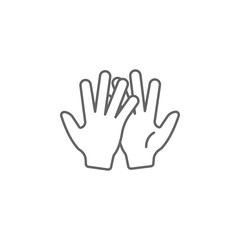 Wall Mural - Friends, hands, handshake icon. Element of friendship icon. Thin line icon for website design and development, app development. Premium icon