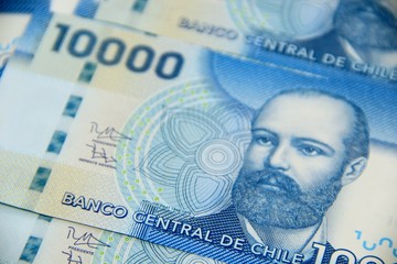 Wall Mural - Chilean peso bills - background