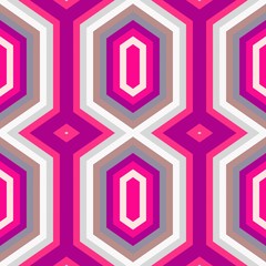 simple modern seamless geometric hexagon style. medium violet red, linen and deep pink colors. pattern illustration for wallpaper, fashion garment design, wrapping paper or texture