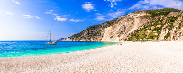 Poster - Best beaches of Greece - Myrtos in Kefalonia island