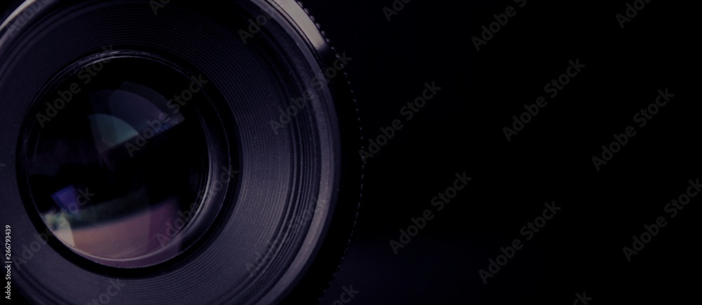 Camera lens close up - obrazy, fototapety, plakaty 
