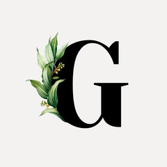 Poster - Botanical font letter G