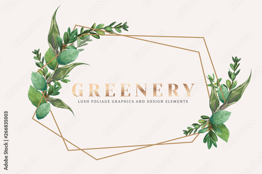 Greenery wallpaper - obrazy, fototapety, plakaty 