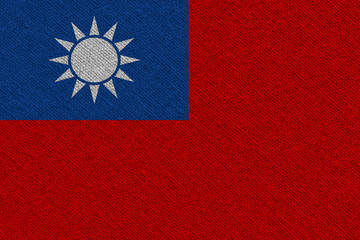 Wall Mural - Taiwan fabric flag