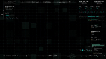 Aufkleber - Futuristic motion graphic user interface head up display screen blank template with digital data telemetry information display for digital background graphic overlay