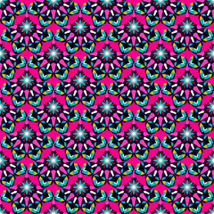 bright pink vintage seamless pattern