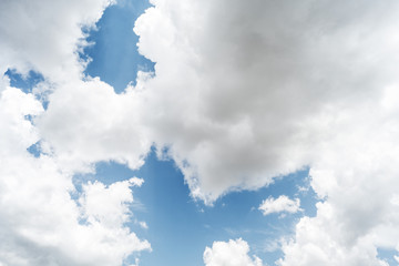 blue sky and white clouds in a clear sky