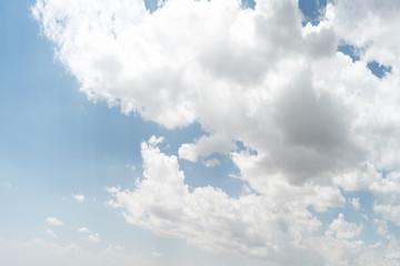 blue sky and white clouds in a clear sky