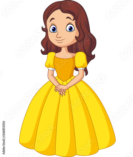 Cute little princess isolated on a white background