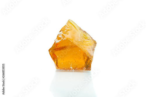 Wood resin on the white background