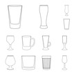 © Svitlana - Vector design of dishes and container icon. Collection of dishes and glassware stock symbol for web.