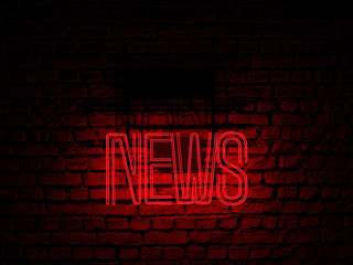 Fake News Neon Sign color - Illustration Computer Rendered - Illustration