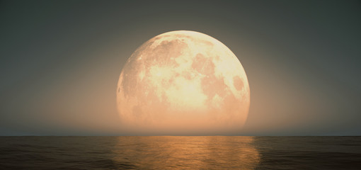 full moon at night abstract