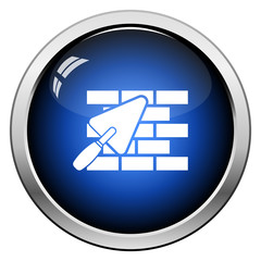 Poster - Icon Of Brick Wall With Trowel