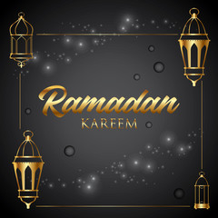 ramadan kareem gold light elegant