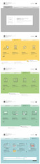 Wall Mural - website template with concept icons