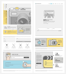 Wall Mural - website template with concept icons