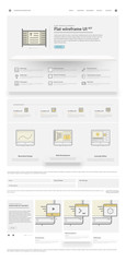Wall Mural - website template with concept icons