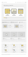 Wall Mural - website template with concept icons