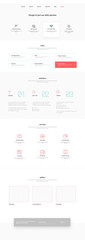 Wall Mural - website template with concept icons