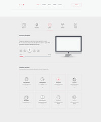 Wall Mural - website template with concept icons