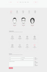 Wall Mural - website template with concept icons