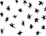 Fototapeta  - Brush grunge pattern. White and black vector.