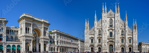 Fotografia, Obraz  View Cathedral Duomo and Galleria Vittorio Emanuelle in Milan, Italy