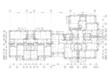 Detailed architectural floor plan, apartment layout, blueprint. Vector illustration